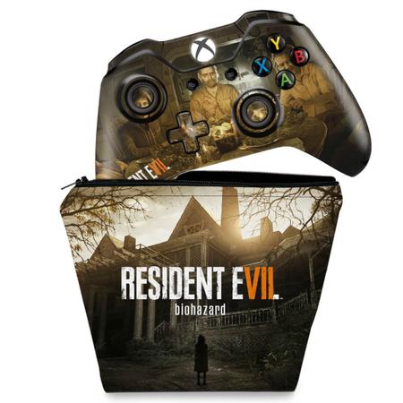 KIT Capa Case e Skin Xbox One Fat Controle - Resident Evil 4