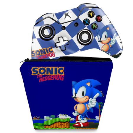 Imagem de Capa Case e Skin Compatível Xbox One Fat Controle - Sonic The Hedgehog
