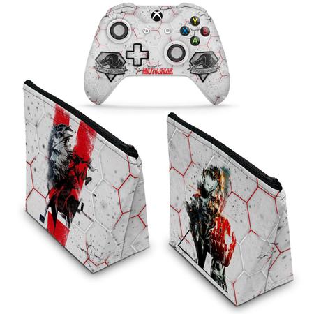 Imagem de Capa Case e Skin Compatível Xbox One Slim X Controle - Metal Gear Solid