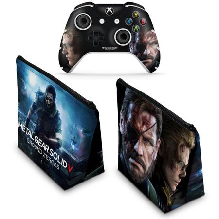 Imagem de Capa Case e Skin Compatível Xbox One Slim X Controle - Metal Gear Solid V