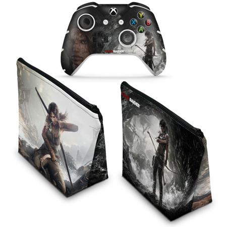 KIT Capa Case e Skin Xbox One Slim X Controle - Tomb Raider - Pop Arte Skins