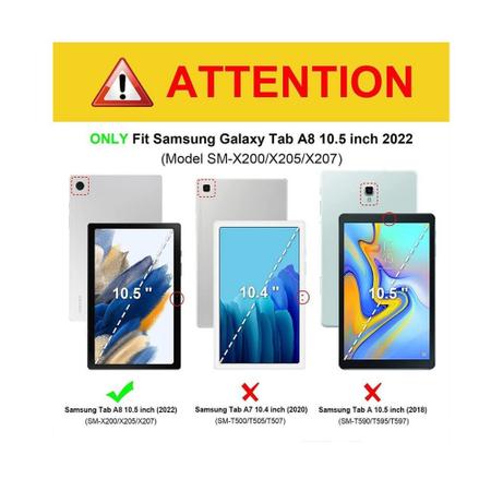 Imagem de Capa Case Giratória Executiva Para Samsung Galaxy Tab A8 X200/X205 10.5 Polegadas 2022