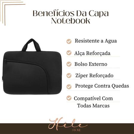 Imagem de Capa Case Luva Pasta Notebook com Bolso 15,6 Alça Reforçada
