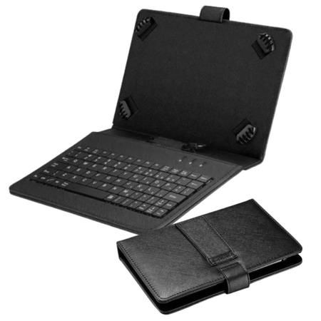 Imagem de Capa Case para Tablet de 10 Polegadas com Teclado Qwerty USB Tipo C Universal Preto