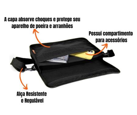 Imagem de Capa Case Pasta Mala Maleta Bag Bolsa Carteiro Para Notebook de 14.1"  e 15.6" polegadas Preta