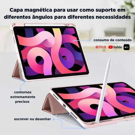 Imagem de Capa Case PREMIUM Anti Impacto  função sleep e suporte para Apple Pencil - compatível com iPad Pro de 12.9  polegadas (2021 chip M1) E ( 2022 chip M2)