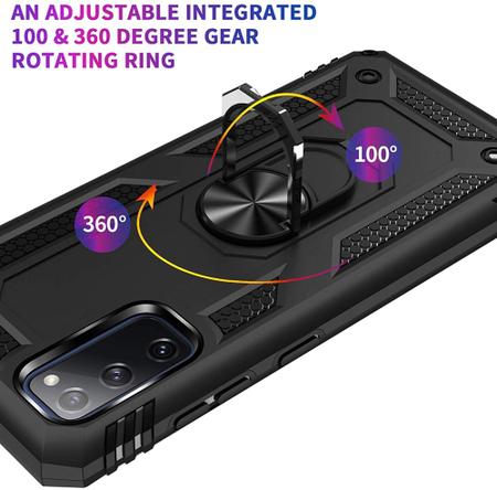 Imagem de Capa Case Samsung Galaxy S20 FE (Fan Edition) (2020) (Tela 6.5) Dupla Camada Com Stand e Anel