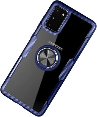 Imagem de Capa Case Samsung Galaxy S20 (Tela 6.2) Carbon Dupla Camada Com Stand e Anel
