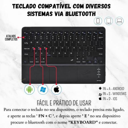 Imagem de Capa Case Teclado Para Tablet Samsung A9 8.7 X110 X115 2023