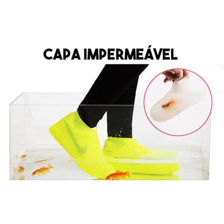 Imagem de Capa Chuva Tenis P Pes Silicone Bota Sapato Moto Motoqueiro Bike Impermeavel