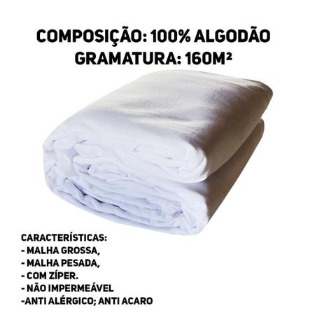 Imagem de CAPA COLCHÃO MALHA GROSSA SOLTEIRO 30cm Altura 100% Algodão