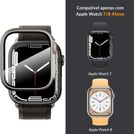 Imagem de Capa com tela de Vidro para Apple Watch - Prata Lunar