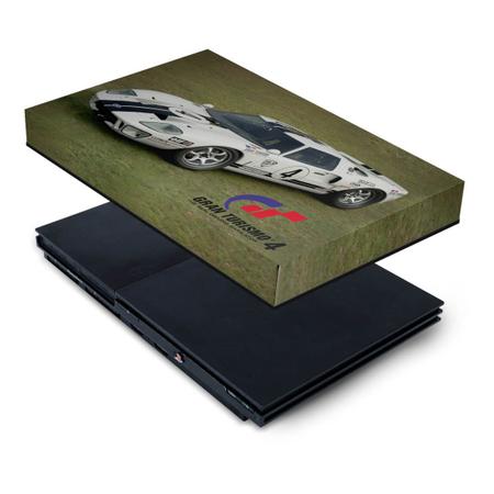 KIT Capa Case e Skin PS2 Controle - Gran Turismo 4 - Pop Arte Skins Atacado