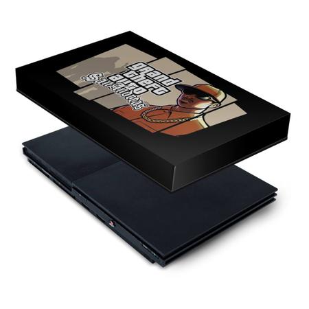 Capa Compatível PS2 Slim Anti Poeira - GTA San Andreas - Pop Arte