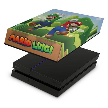 Capa Anti Poeira e Skin Compatível PS4 Fat - Super Mario Bros