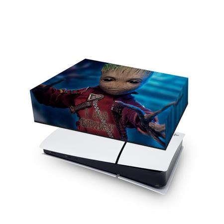 Imagem de Capa compatível PS5 Slim Horizontal Anti Poeira - Baby Groot