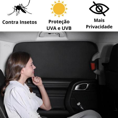 Imagem de Capa Cortina Proteção Solar Corta Vento Janela Carro 2 Peças