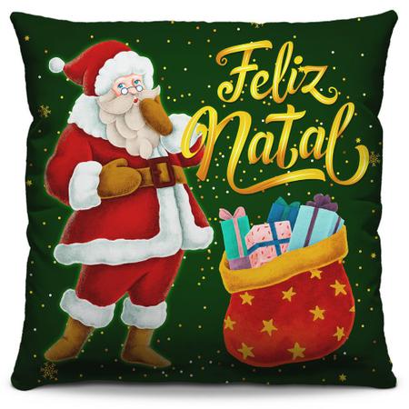 Capa Para Almofada Natal Papai Noel Ho Ho Ho 45x45cm - DadePresente