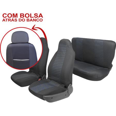 Capa Banco Alto Cinza Malha Universal Kit 4 Pç