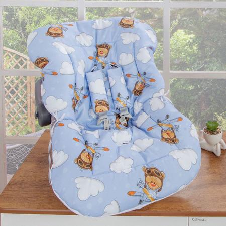 Imagem de Capa de Bebê Conforto Urso Aviador Azul