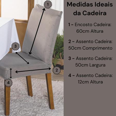 Imagem de Capa de Cadeira Jantar Avulsa Lisa Ajustável com Elástico - Protetora Decoração Moderna Para Cozinha Malha Gel Helanca