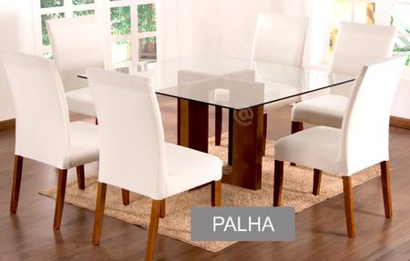 Capa de Cadeira Palha Cozinha 4 Lugares Malha Gel Lisa - Decora Shopping Imagem de Capa de Cadeira Palha Cozinha 4 Lugares Malha Gel Lisa