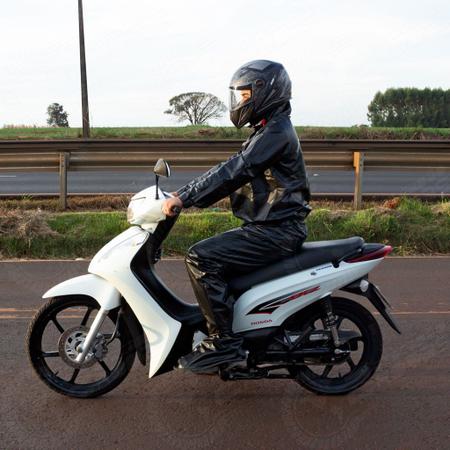 Imagem de Capa De Chuva Conjunto Impermeável Motoqueiro Roupa C/ Bolso