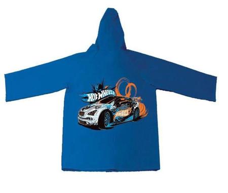 Imagem de Capa De Chuva Infantil Hot Wheels com Capuz Tamanho M - Brizi