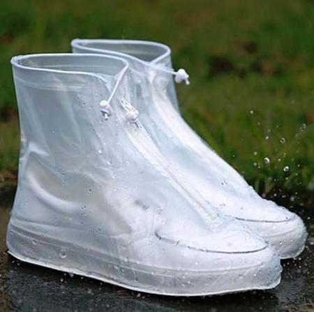 Imagem de Capa De Chuva Protetor Impermeável Para Sapato Tênis Tam M Calça do 37 ao 40 Branco