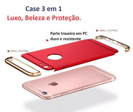 Imagem de Capa de Luxo Compatível para iPhone SE 11 12 13 14 Pro Pro Max Chapeamento Dourado