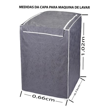 Imagem de Capa De Maquina De Lavar Roupa Eletrolux Com Ziper Impermeavel Proteção