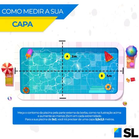 Imagem de Capa de Piscina 15 em 1 Segurança Proteção SL500 Azul 6,5x4