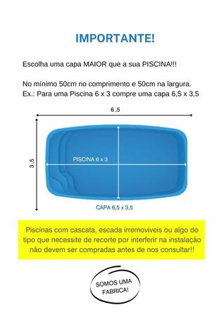 Imagem de Capa de Piscina 2,8x2,6 Lona Forte de Protecao