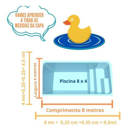 Imagem de Capa De Piscina 6,5X3,5 Acquacapas 300 Completa+Kit Oferta