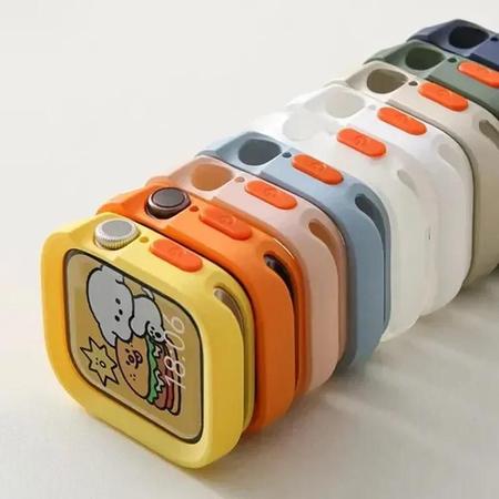 Imagem de Capa de Silicone Fosco para Apple Watch 40mm (Série 9, 8, 7, 6, SE, 5) - Antiqueda