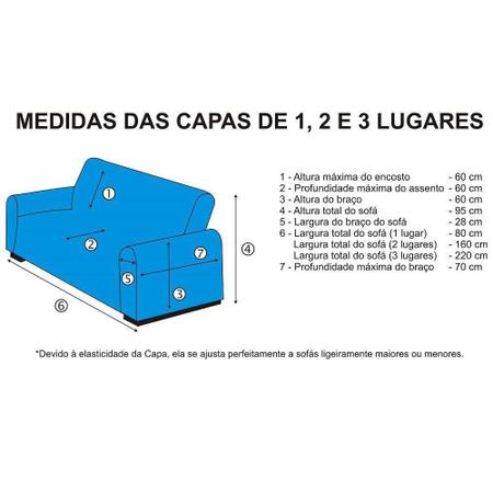 Imagem de Capa de Sofá Avulsa 3 Lugares em Malha Dupla - Vermelho