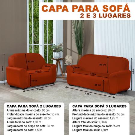 Imagem de Capa De Sofa Lisa 2 E 3 Lugares Malha Gel Várias Cores