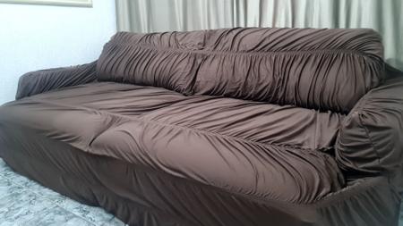 Imagem de Capa de sofa retrátil / reclinável 4 lugares  - marrom