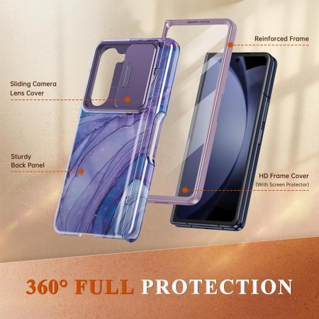 Imagem de Capa de telefone GVIEWIN para Samsung Galaxy Z Fold 6 com suporte para caneta S