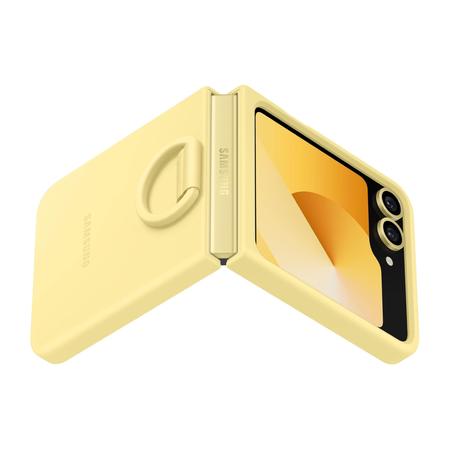 Imagem de Capa de telefone SAMSUNG Galaxy Z Flip 6 de silicone com anel amarelo