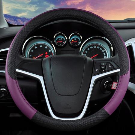 Imagem de Capa de volante universal volant trança no volante moda antiderrapante funda volante estilo do carro acessórios