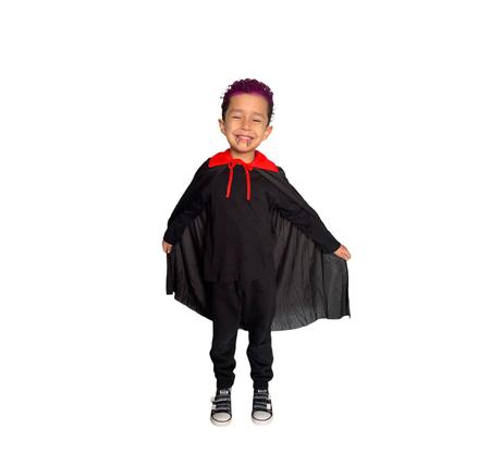 Imagem de Capa Drácula Infantil Dia das Bruxas Vampiro Bruxo Festa Temática Festa Halloween