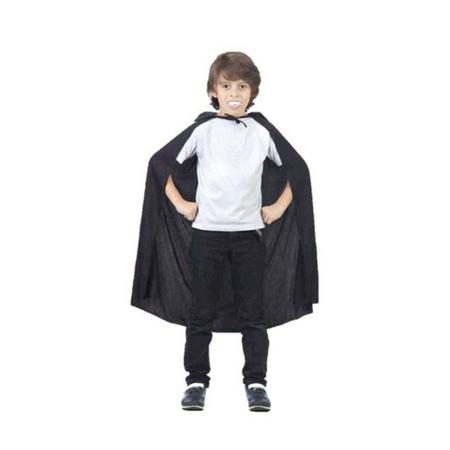 Fantasia Drácula Vampiro Halloween Infantil Roupa + Capa - 7 Artes BrinQ  Fantasias