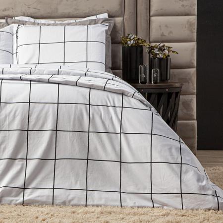 Imagem de Capa Duvet para Edredom para Cama Solteiro 1,60 m x 2,50 m Linha Tous Les Jours 200 Fios Percal 100% Algodão com Amarraç