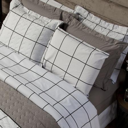 Imagem de Capa Duvet para Edredom para Cama Solteiro 1,60 m x 2,50 m Linha Tous Les Jours 200 Fios Percal 100% Algodão com Amarraç