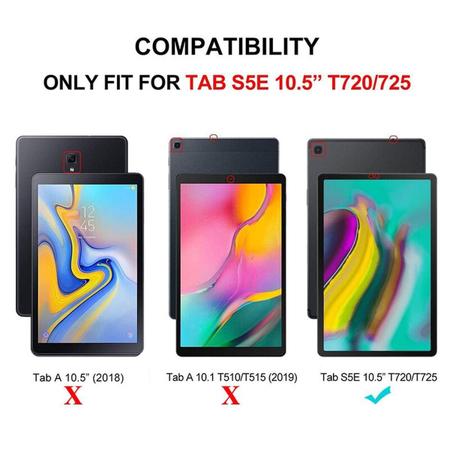 Imagem de Capa Giratória Inclinável Para Tablet Samsung Galaxy Tab S5e 10.5" (2019) SM- T720 / T725 + Película de Vidro