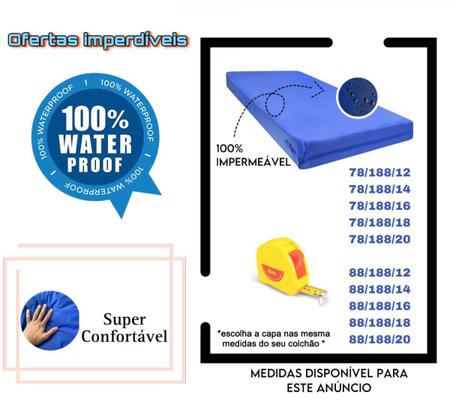 Imagem de Capa Impermeável Hospitalar para Colchão Solteiro em Napa Bagum - Azul