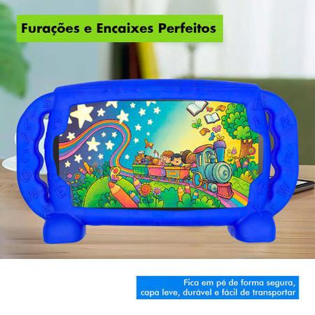 Imagem de Capa Infantil Tablet 10 Polegadas Todas Marcas Case Top Azul