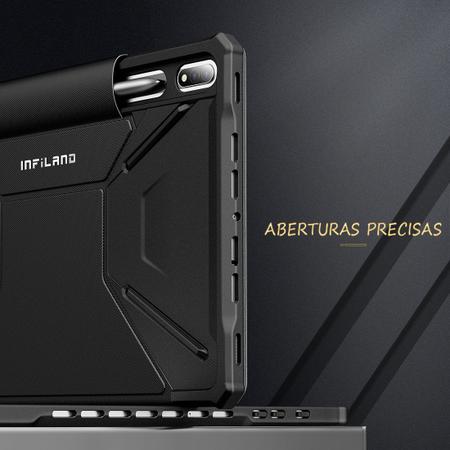 Imagem de Capa INFiLAND Flex Cover Tab S8 Plus 12.4 pol 2022 SM-X800 SM-X806 c/ Função Wake Sleep e Suporte S pen