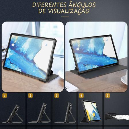 Imagem de Capa INFiLAND Flex Cover Tab S8 Plus 12.4 pol 2022 SM-X800 SM-X806 c/ Função Wake Sleep e Suporte S pen